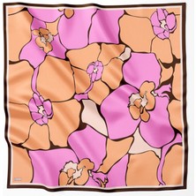 Belli Tivil Saf  İpek Eşarp 4041 - 32 Pembe Karışık Desen