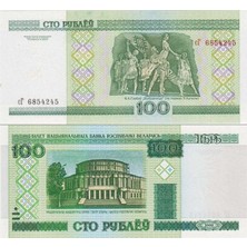 Banknoting Belarus 100 Ruble 2000. Çil Kondisyon.