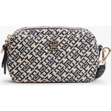 Tommy Hilfiger Th Jacquard Camera Bag Kadın Mavi Çanta AW0AW17443DW6