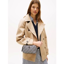 Tommy Hilfiger Th Jacquard Camera Bag Kadın Mavi Çanta AW0AW17443DW6