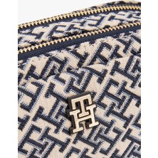 Tommy Hilfiger Th Jacquard Camera Bag Kadın Mavi Çanta AW0AW17443DW6