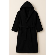 Modelhome Model Home Pamuklu Kapşonlu Büyük Beden Siyah Renkli BORNOZ4XL-5XL-6XL-7XL