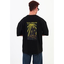 Mantova Totaldefeated-Oversize Tişört | Sırt Baskılı – Minimal Göğüs Desenli Unisex Tshirt