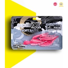 Spiinx Sandworm Lrf Silikon 6cm 18P Uv Renk: Sugar Pink