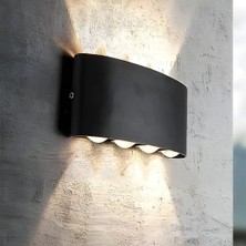 4'lü LED Dış Mekân Duvar Apliği – Yukarı ve Aşağı Işık Veren Suya Dayanıklı Modern Aydınlatma
