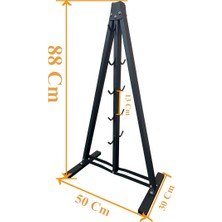 5 Li Metal Mag Aparat Seti ve Depolama Standı - Lat Pulldown Bar - Fitness Aparat