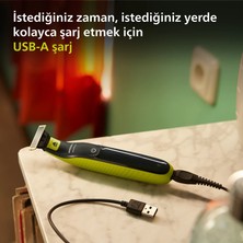 Philips Yıkanabilir Köpükle Ve Islak Kuru Kullanıma Uygun Çift Taraflı Oynar Başlıklı Hassas Ciltlere Uygun 3 Ayrı Taraklı 1mm 3 Mm 5 Mm 2jiletli One Blade Yüz Ve Vücut Şekillendirici Traş Makinesi