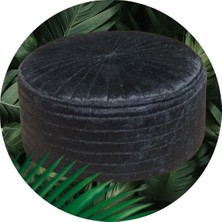 Şahin Bak Siyah Takke,takke,fes,sarıklık Takke,kumaş Takke, T056