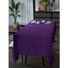 YAKAMOZ Tatlı Mor Kadife Dokulu Masa Örtüsü  Dertsiz Velvet Touch Serisi