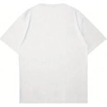 Beyaz Renk Erkek V Yaka T-Shirt Pamuklu Günlük Tişört