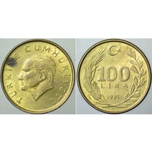 Banknoting Türkiye Cumhuriyeti 100 Lira 1991 Çilaltı Kondisyon.