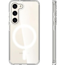 Samsung Galaxy S21 Fe Uyumlu Kamera Korumalı Magsafe Wireless Şarj Özellikli Şeffaf Silikon Kılıf