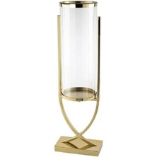 Mikasa Moor Gold x Ayaklı Metal Cam Mumluk 16X21X68CM
