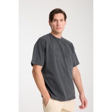 Erkek Pamuk T-Shirt - Basic Soft ve Rahat Yazlık Tasarım - Yazı Baskılı