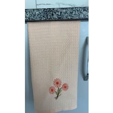 Kozavitrin Çiçek Nakışlı 6’lı Peçete-Mutfak Havlusu Kurulama Bezi 40X60 cm