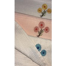Kozavitrin Çiçek Nakışlı 6’lı Peçete-Mutfak Havlusu Kurulama Bezi 40X60 cm