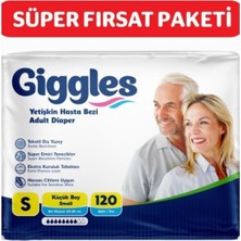 Giggles Yetişkin Bel Bantlı Hasta Bezi Small 120 Adet