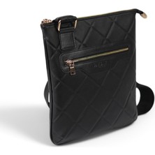 Paftalı Deri Unisex Mini Postacı Çanta – Suni Deri, Çapraz Askılı, Fermuarlı, 17X15X4 cm