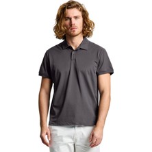 Slam Tech Pique Polo Ss Erkek Gri Tişört