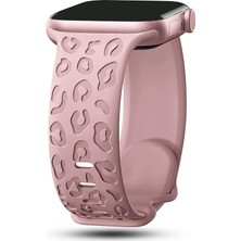 Apple Watch 6 7 8 9 10 Se Ultra Uyumlu 42-44-45-46-49MM Leopar Desenli Silikon Spor Kordon