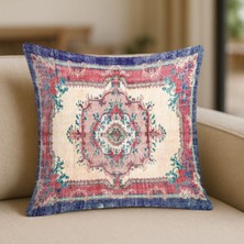 Otantik Desenli Kilim Baskı Kırlent Kılıfı Yastık