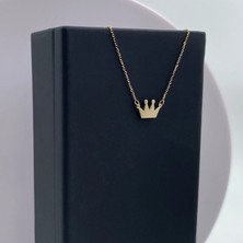Kraliçe Tacı 14 Ayar Altın Kolye
