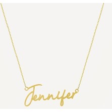 Isim Yazılı 14 Ayar Altın Kolye