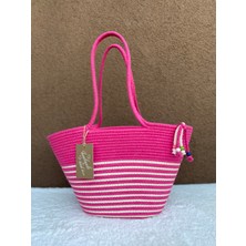 Elçiçek Homedecor Hasır Çanta,kol Çantası,plaj Çantası