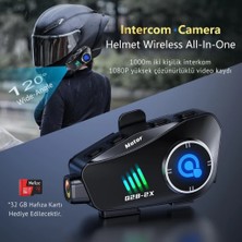 Q28 – 2x Bluetooth Kameralı Motosiklet Kask Intercom | 1080P Hd Kamera, IP66 Su Geçirmez, 32GB Hafıza Kartı Hediye