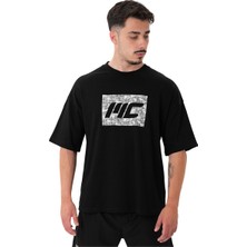Musclecloth Tactical Heavyweight Oversize T-Shirt Siyah