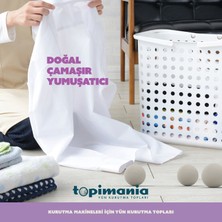 6 Adet Xxl Doğal Yerli Üretim Çamaşır Yün Kurutma Topu 6 Adet 10 ml Esans - Kurutma Makinesi Için
