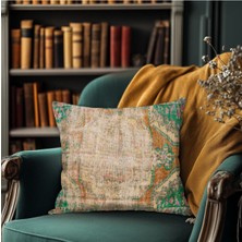 Vintage Halı Desenli, Çift Yüzlü Kırlent Kılıfı