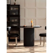 Gazzini Furniture Breeze Yuvarlak Ahşap Bohem Masa 90X90