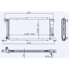 Motor Radyatoru (+Ac) Transıt Turbo T12 T15 2,5d 9701 Manuel Uzun Tıp Klımalı (1 Sıra Alb)