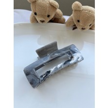 Mermer Desenli Akrilik Görünümlü Büyük Saç Toka