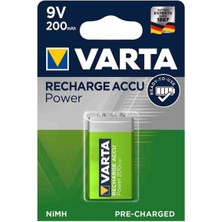 Varta 9 Volt 200 Mah Şarjlı Pil Uzun Ömürlü Hızlı Şarj Özellikleri ile Güçlü Performans (4767)
