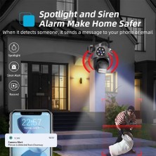2 Kameralı 3 Ekranlı 6 Mp Wifi Hareket Algılamalı Alarmlı Wifi Kamera Yapay Zeka Tak Çalıştır O96M2VQVRS