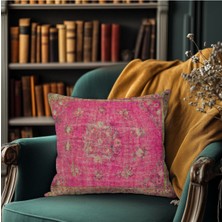 Vintage Motif Etnik Desenli Baskı Kırlent Kılıfı