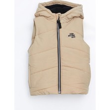 Kapüşonlu Baskılı Erkek Bebek Şişme Yelek