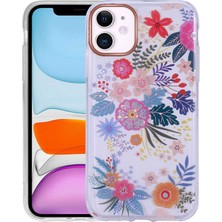 iPhone 11 Kılıf Desenli Simli Sert Iktk Inka Kapak-No2