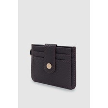 Fione Çıtçıt Kapamalı 6 Bölmeli Çıkarılabilir Anahtarlıklı Mini Kadın Cüzdan Acı Kahve