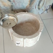 Rozalya Bej Mermer Papatya Model Kurna