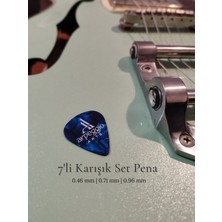 7’li Gitar Pena Seti | Selüloid | 0.46 - 0.71 - 0.96 mm | Karışık Renk | Pena Şarjörü Hediye!