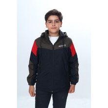 Toontoy Erkek Çocuk Sport Baskılı Kapüşonlu Yağmurluk