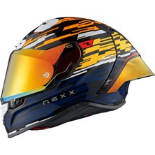 Nexx X.R3R Glıtch Racer Karbon Turuncu-Mavi Kask