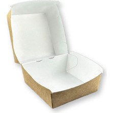 Ambalajın Küçük Boy Kraft Hamburger Kutusu 9, 5X9, 5X7CM 1000 Adet