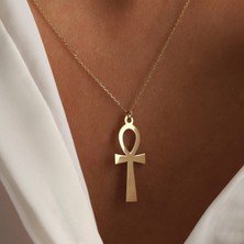 Ankh Eski Mısır 14 Ayar Altın Kolye