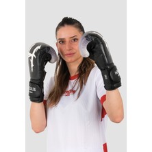 Hercules Fight Gear H Desenli Siyah Boks, Kickboks Eldiveni - Profesyonel Antrenman Için