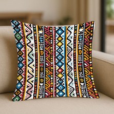 Renkli Kilim Motifli Kırlent Kılıfı