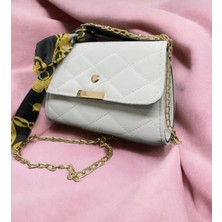 Best Brand Kadın Fularlı Ayarlanabilir Zincirli El ve Omuz Çantası